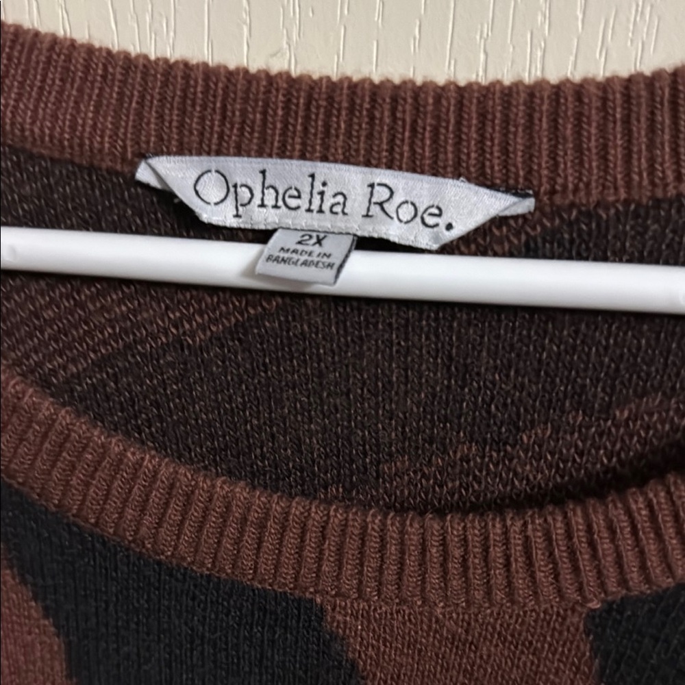 OPHELIA ROE | Women's Striped Sweater size 2X - Picture 2 of 5